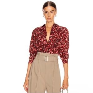 Equipment Slim Signature Blouse Merlot Multi